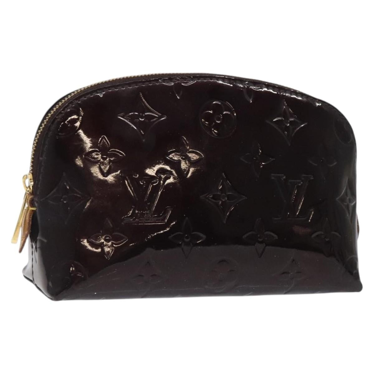 Louis Vuitton Cosmetic Pouch Monogram Vernis, BURGUNDY, PATENT_LEATHER, Toiletry Case