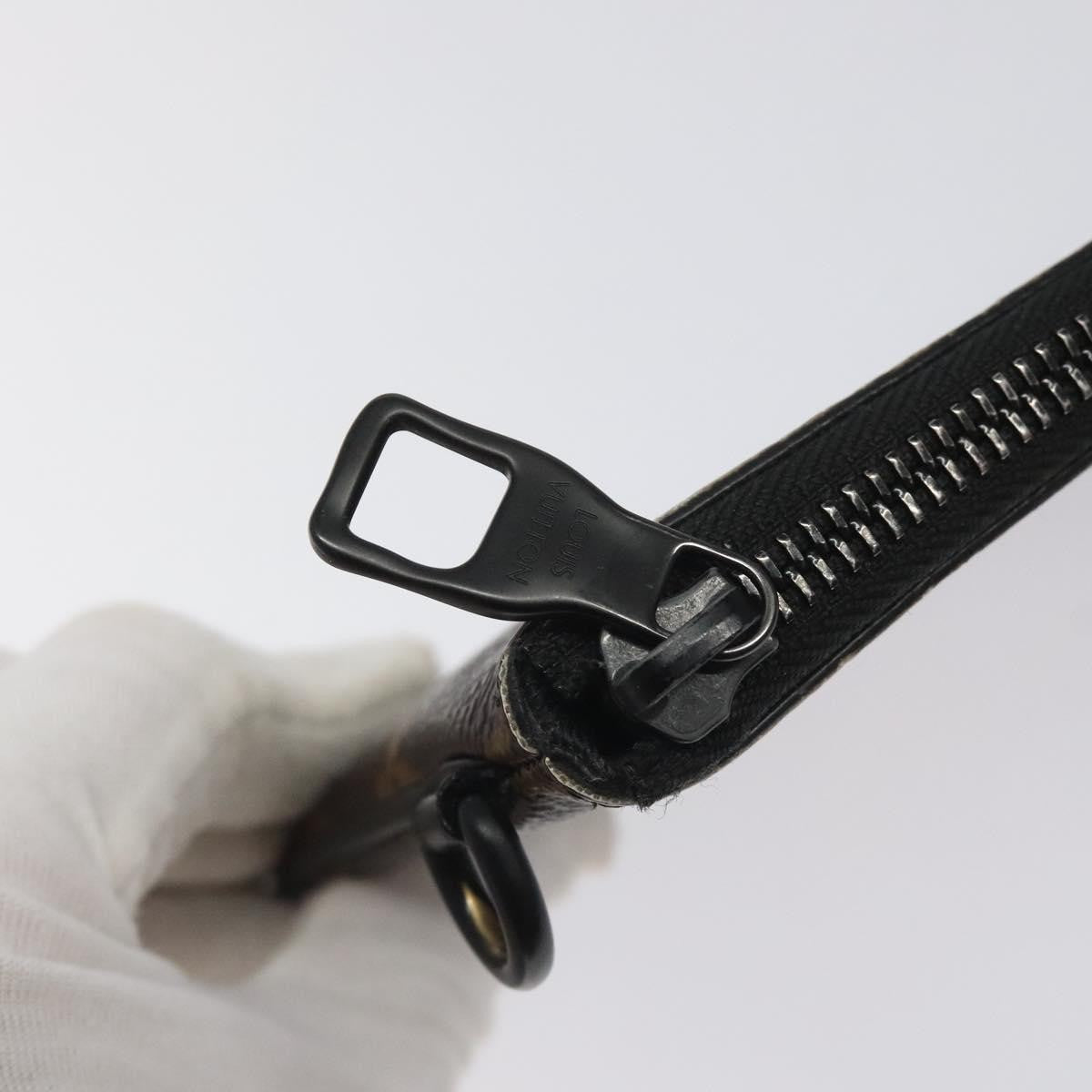 Louis Vuitton Zipped Pouch Limited Edition Logo Story Monogram Canvas, BROWN, CANVAS, Clutche & pouche