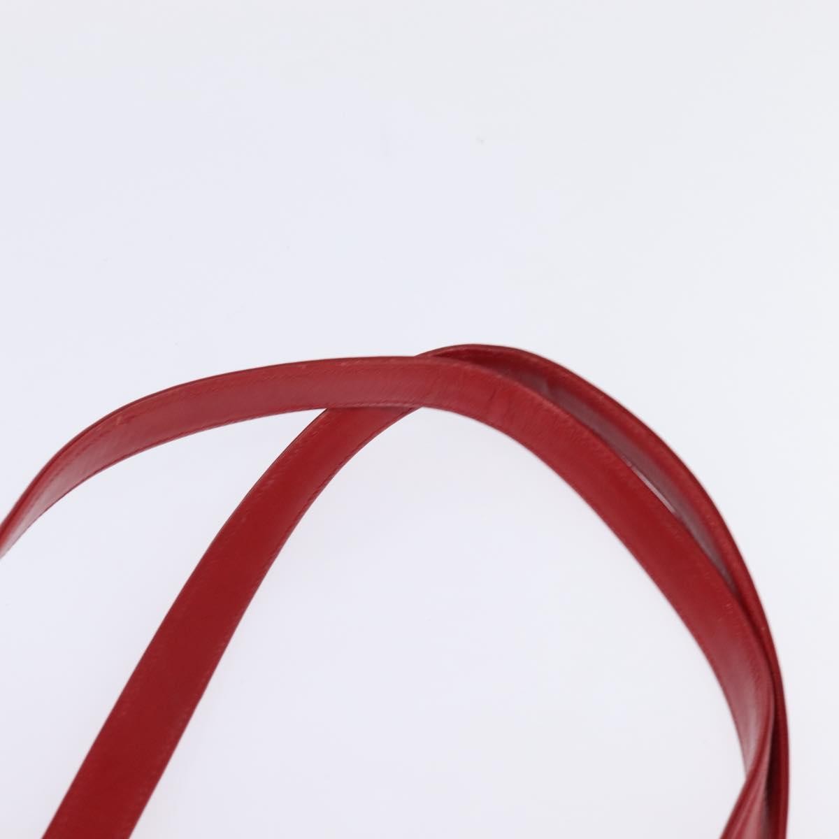 Gucci Vintage Bamboo Shoulder Bag Leather, RED, LEATHER, Shoulder bag