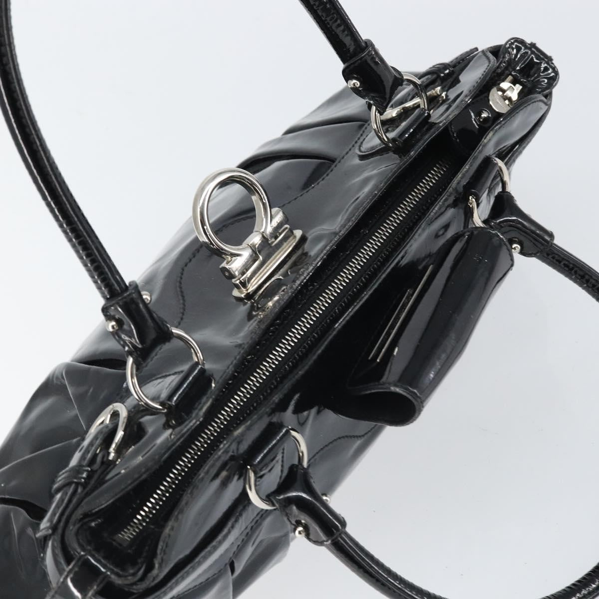 Salvatore Ferragamo Marisa Crossbody Patent leather, BLACK, PATENT_LEATHER, Handbag