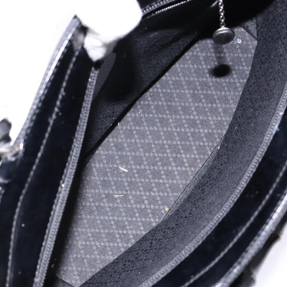Gucci Vintage Bamboo Handle Bag Nylon, Black, Nylon, Handbag