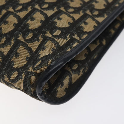 Christian Dior Vintage Trotter Shoulder Bag Canvas, NAVY, CANVAS, Shoulder bag