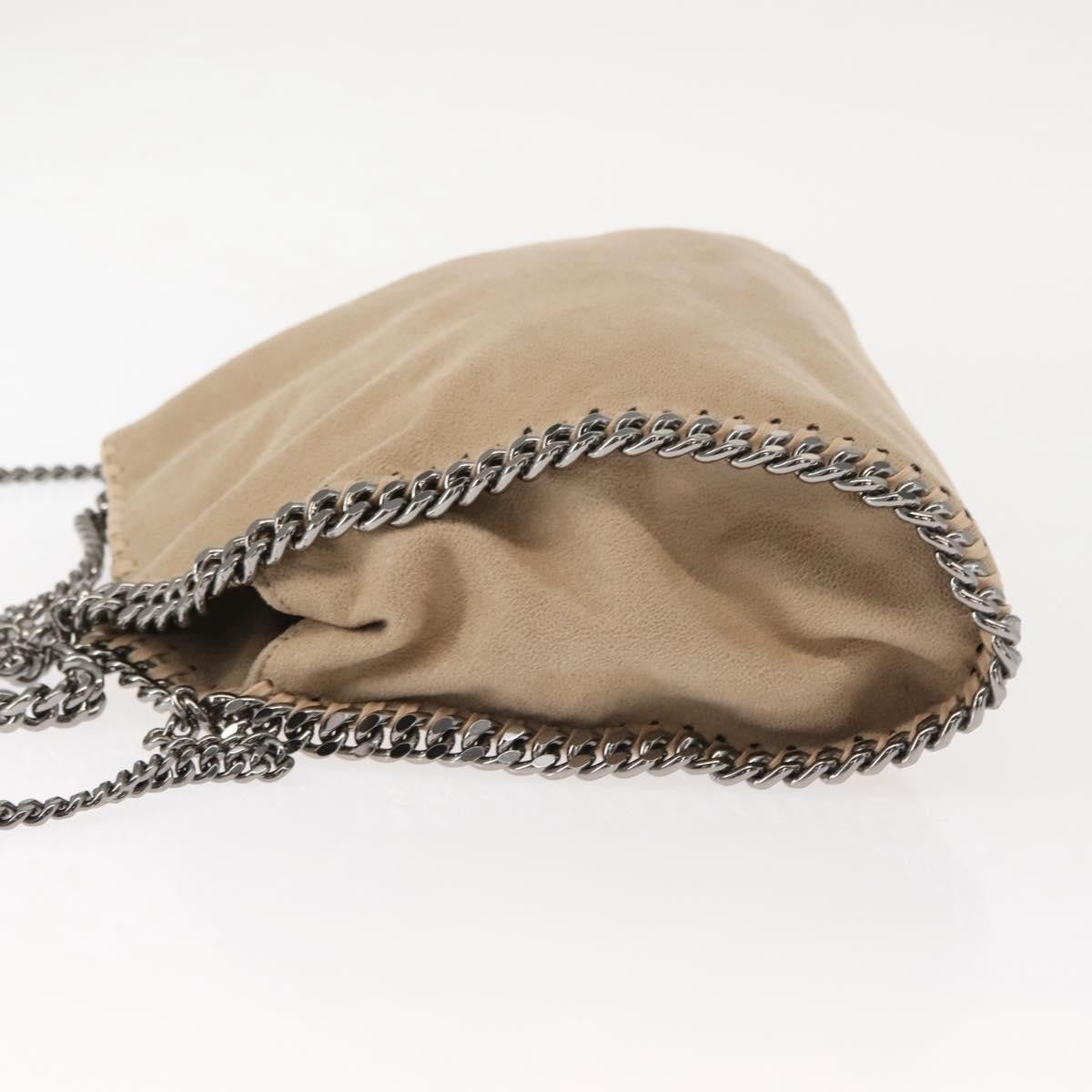 Stella McCartney Falabella Fold Over Bag Shaggy Deer, BEIGE, POLYESTER, Crossbody bag