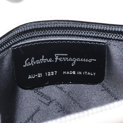 Salvatore Ferragamo Gancini Shoulder Bag Leather, BEIGE, LEATHER, Shoulder bag