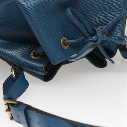 Louis Vuitton Petit Noe Handbag Epi Leather, BLUE, LEATHER, Shoulder bag