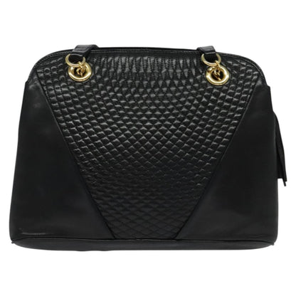 Bally Vintage Shoulder Bag Quilted leather, Black, Leather, Shoulder Bag