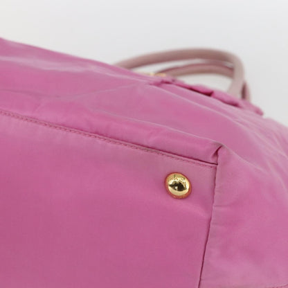Prada Bow Tote Tessuto with Leather, PINK, NYLON, Tote bag