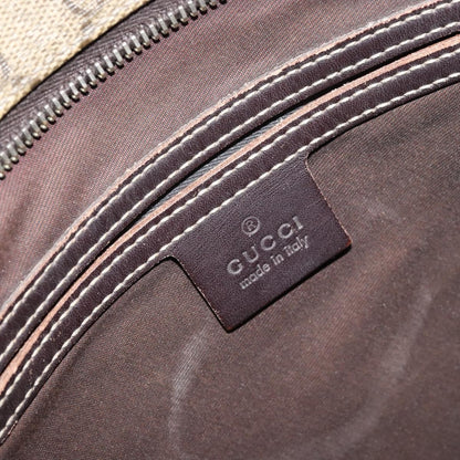 Gucci Zip Top Messenger Bag GG Coated Canvas, BEIGE, PVC, Shoulder bag