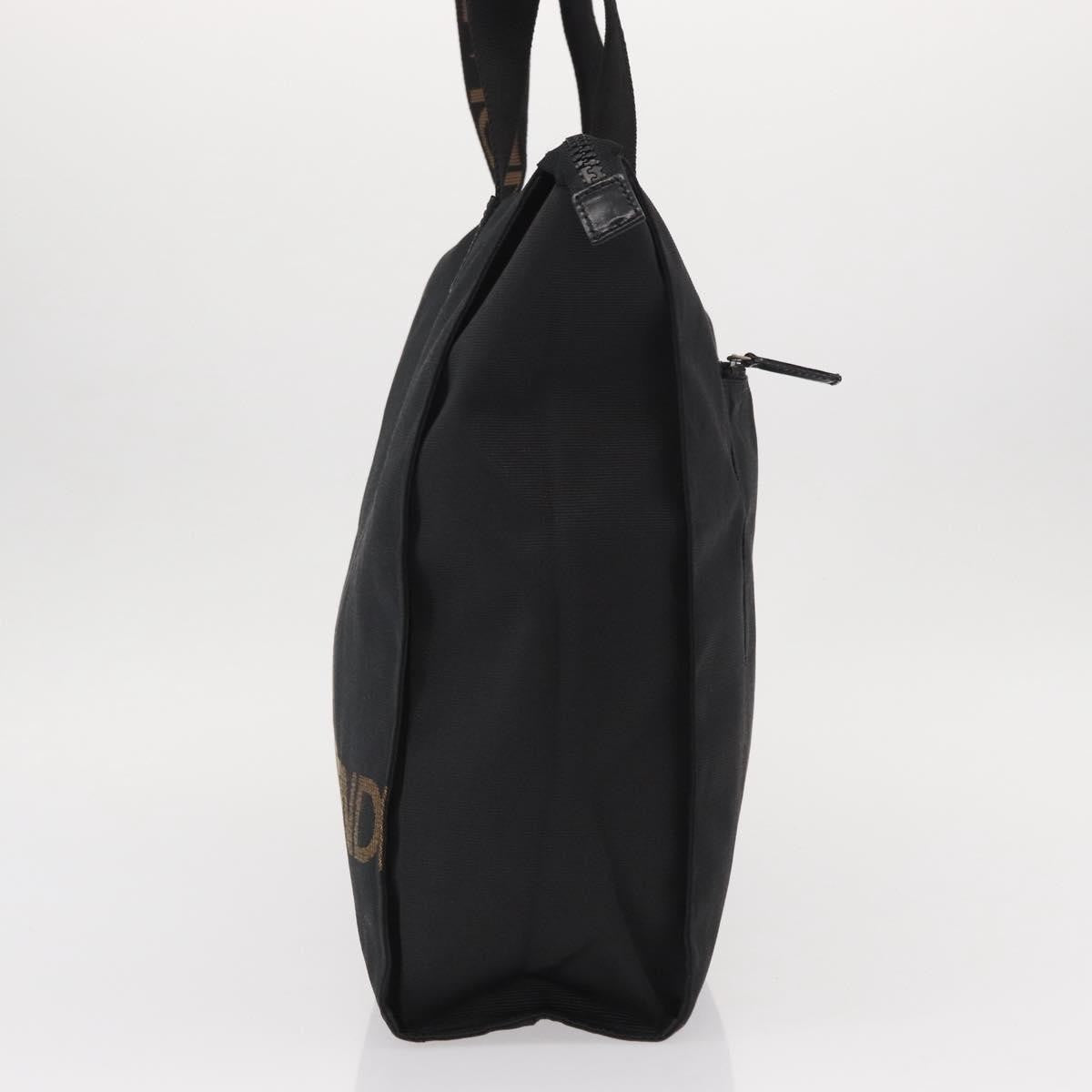 Fendi Vintage Convertible Logo Weekender Nylon, Black, Nylon, Tote Bag