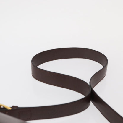 Celine Circle Logo Shoulder Bag Leather, BROWN, LEATHER, Shoulder bag