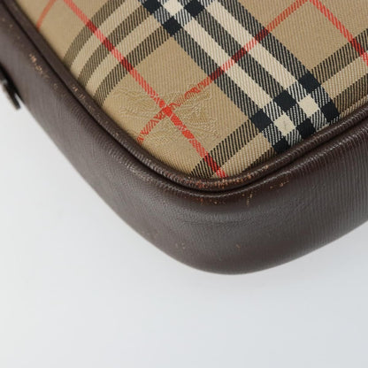 Burberry Nova check Shoulder bag Canvas, BEIGE, CANVAS, Shoulder bag