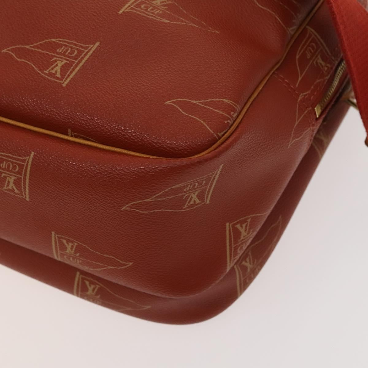 Louis Vuitton Cup Calvi Messenger Bag Coated Canvas, RED, CANVAS, Crossbody bag