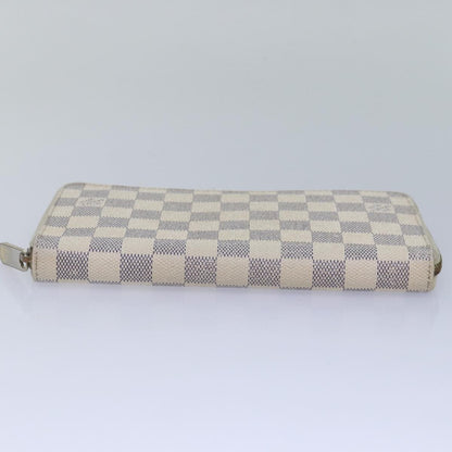 Louis Vuitton Zippy Organizer Damier, WHITE, CANVAS, Wallets