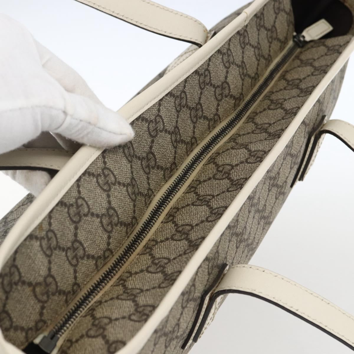 Gucci Plus Tote GG Coated Canvas with Leather, Beige, Canvas, Tote Bag