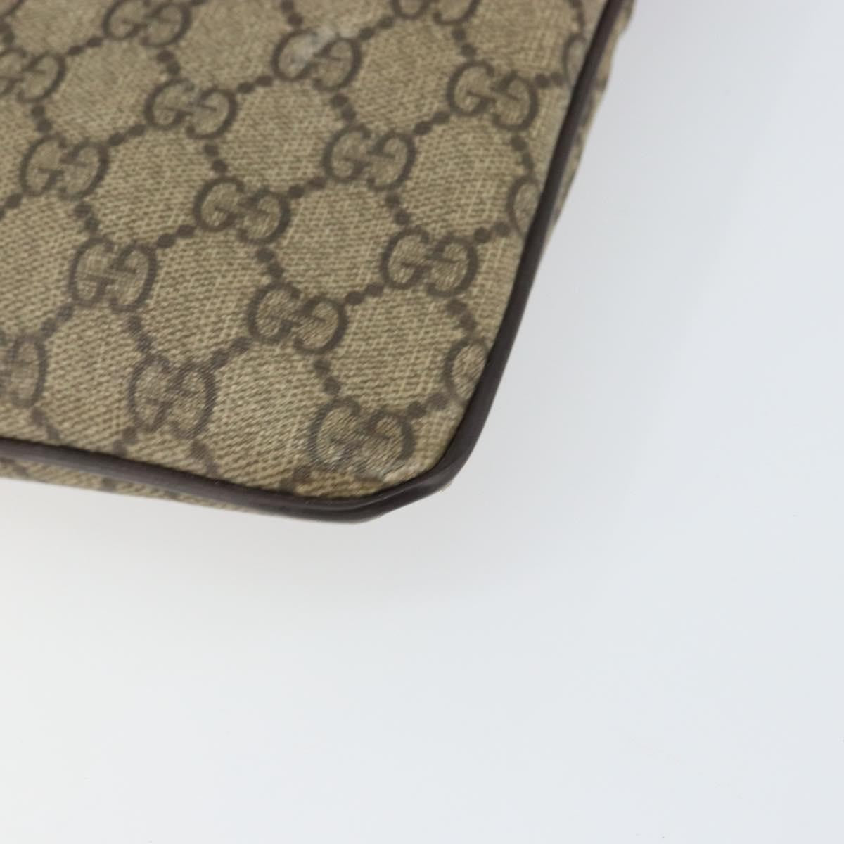 Gucci Zip Top Messenger Bag GG Coated Canvas, BEIGE, PVC, Shoulder bag