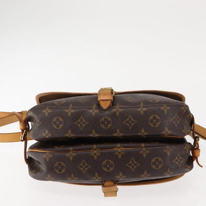 Louis Vuitton Saumur Handbag Monogram Canvas, BROWN, CANVAS, Shoulder bag