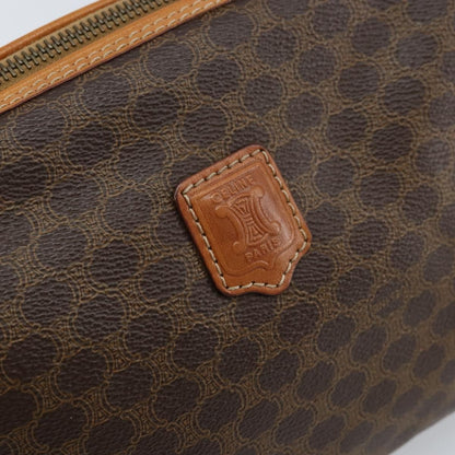Celine Macadam Pochette Canvas and Leather, Brown, Canvas, Clutch
