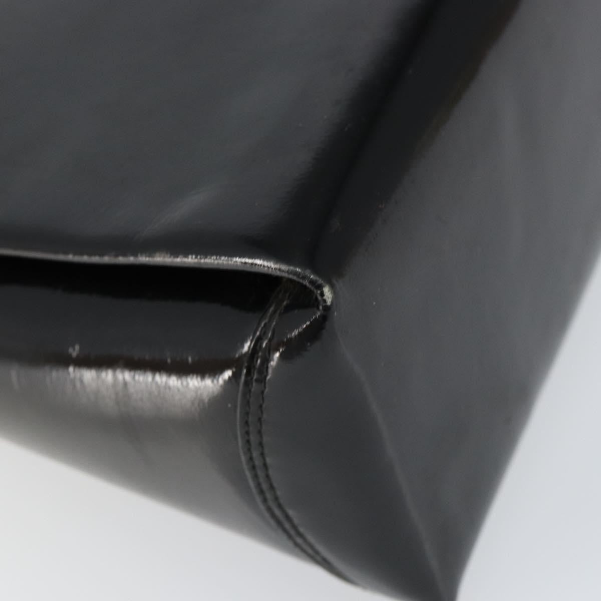 Gucci Vintage Handbag Enamel, BLACK, PATENT_LEATHER, Handbag
