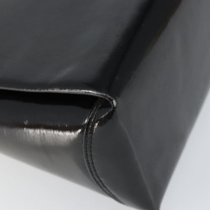 Gucci Vintage Handbag Enamel, BLACK, PATENT_LEATHER, Handbag