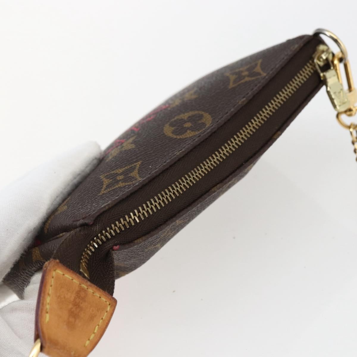 Louis Vuitton Mini pochette accessoires Canvas, BROWN, CANVAS, Clutche & pouche
