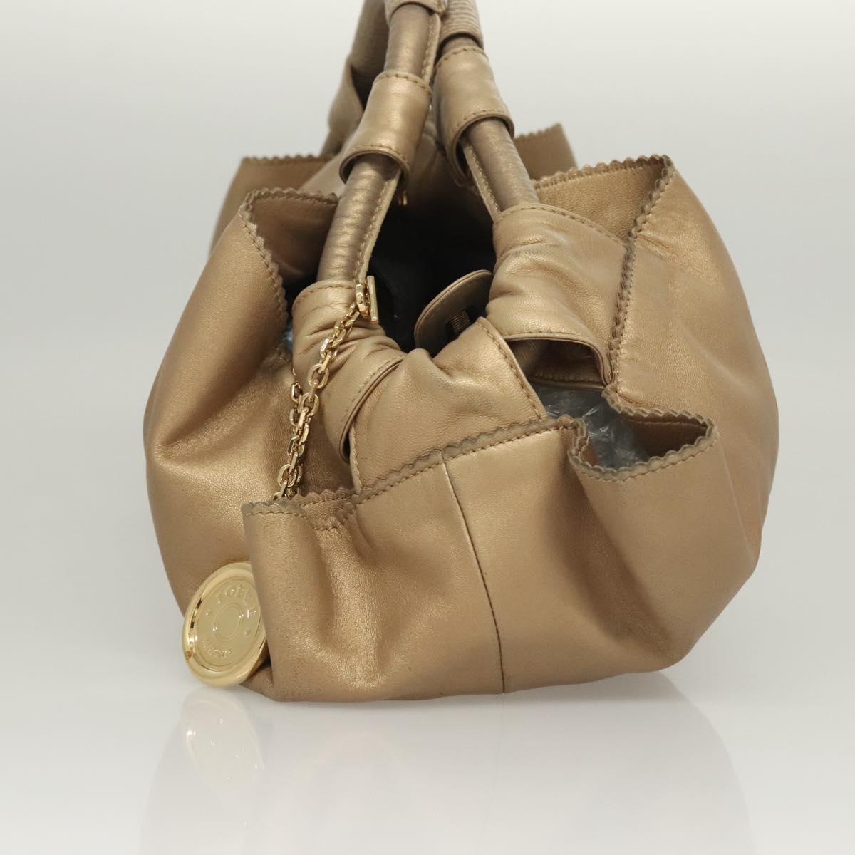 Loewe Anagram Logo Nappa Aire Hand Bag Leather, GOLD, LEATHER, Handbag
