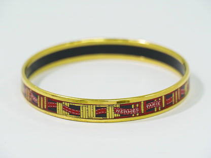 Hermes Enamel Bracelet Metal and enamel, GOLD, GOLD_PLATED, Bracelet