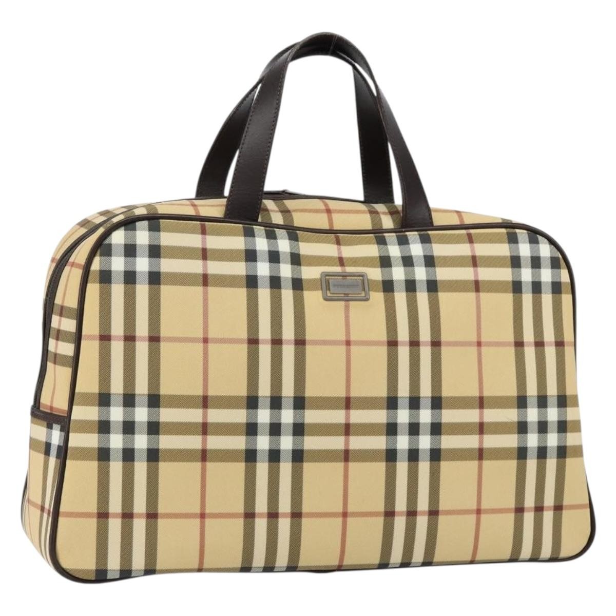 Burberry Nova Handbag Canvas, BEIGE, PVC, Handbag