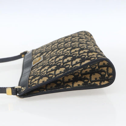 Christian Dior Vintage Trotter Shoulder Bag Canvas, NAVY, CANVAS, Shoulder bag