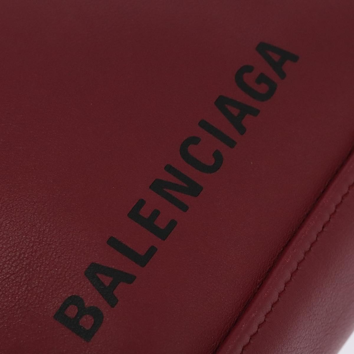 Balenciaga Triangle Duffle Bag Leather, RED, LEATHER, Handbag