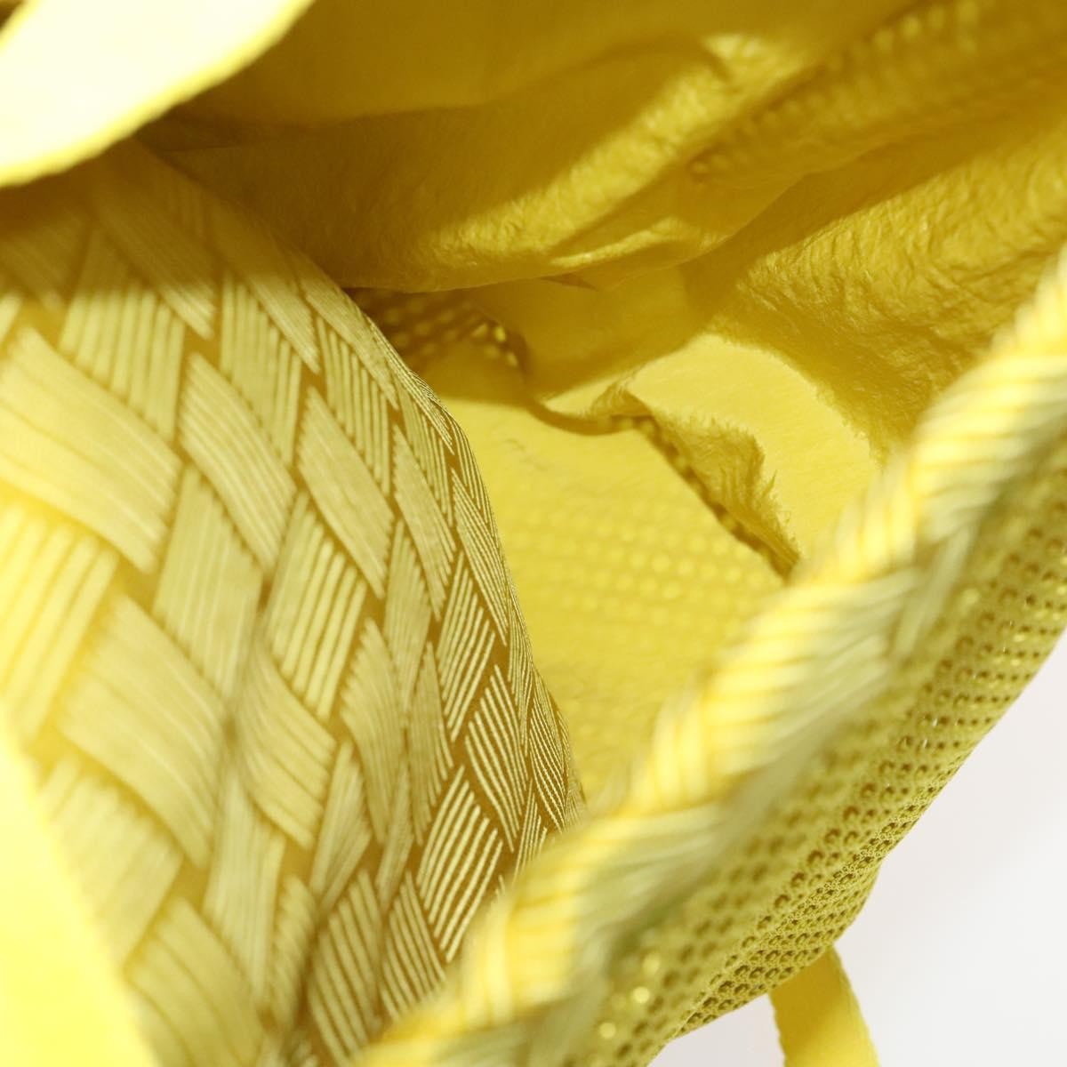 Bottega Veneta Vintage Backpack Nylon, Yellow, Nylon, Backpack