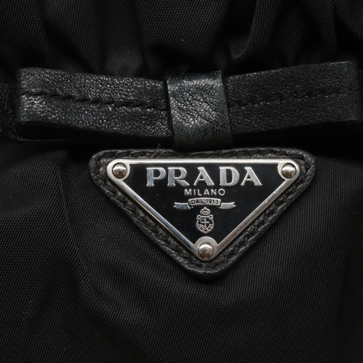 Prada Convertible Bow Tote Tessuto, BLACK, NYLON, Handbag