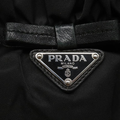 Prada Convertible Bow Tote Tessuto, BLACK, NYLON, Handbag