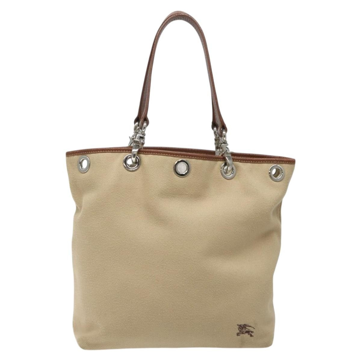 Burberry Nova Check Tote Canvas and Leather, BEIGE, CANVAS, Tote bag