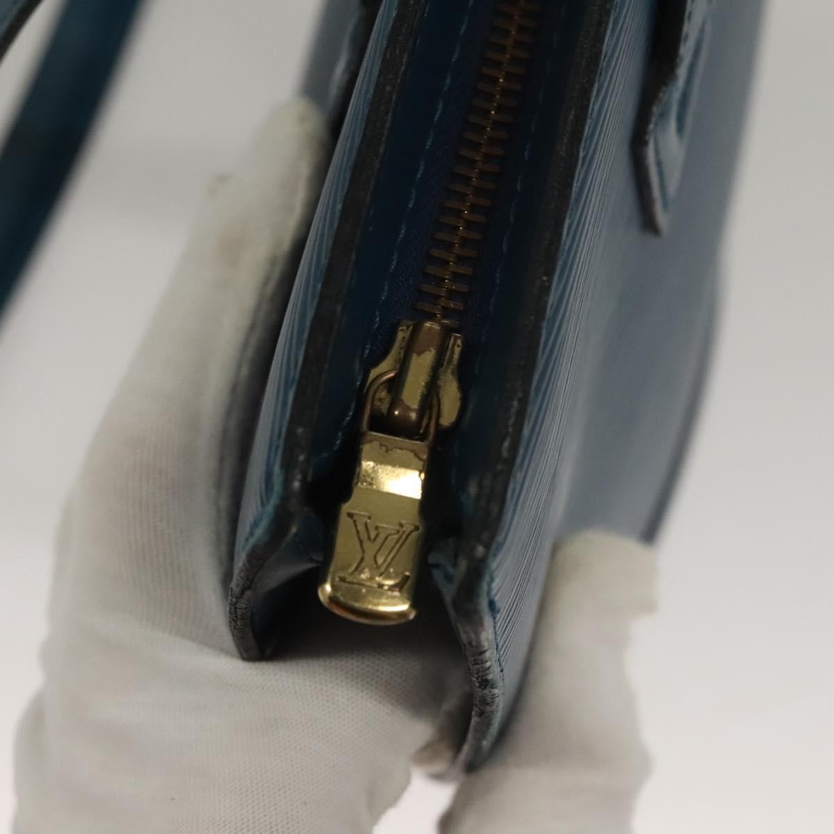Louis Vuitton Saint Jacques Handbag Epi Leather, BLUE, LEATHER, Handbag