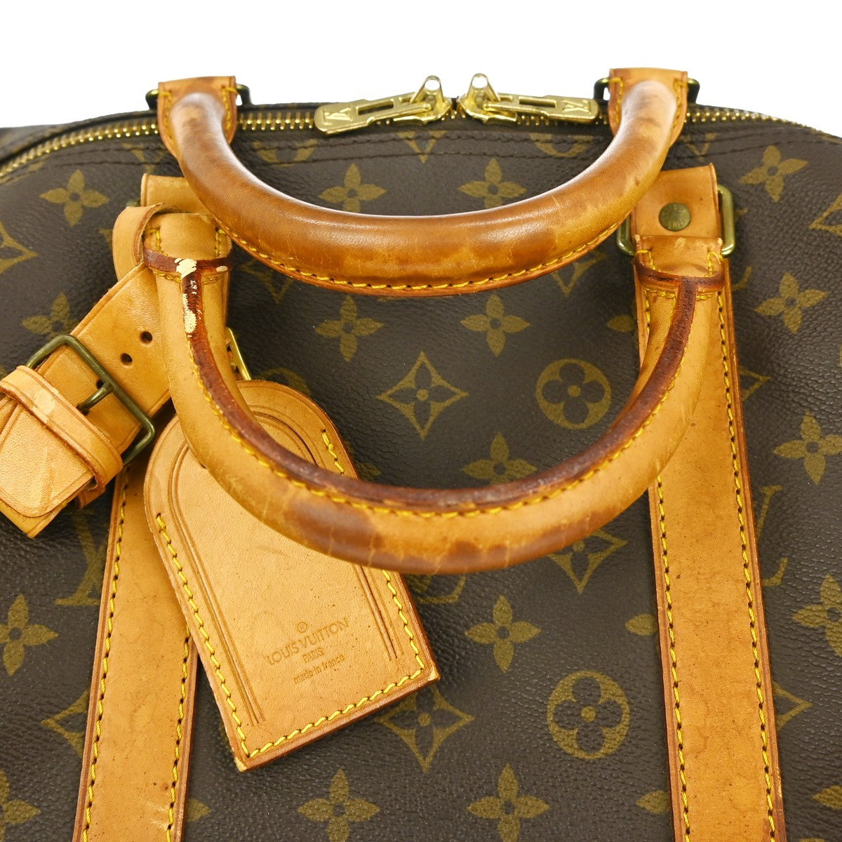 Louis Vuitton Keepall Bag Monogram Canvas, BROWN, CANVAS, Travel bag