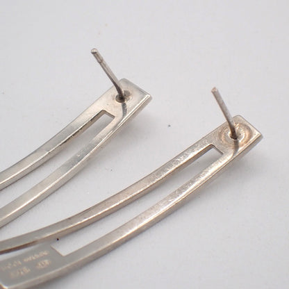 Gucci G Logo Long Studs Earrings Silver 925, Silver, Silver, Earrings