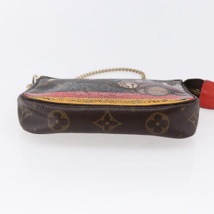 Louis Vuitton Pochette Accessoires Limited Edition Christmas Animation Monogram Canvas, BROWN, CANVAS, Clutche & pouche