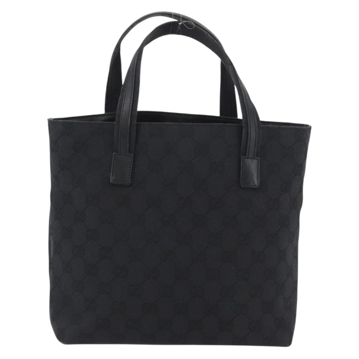 Gucci Double Pocket Tote GG Canvas, BLACK, CANVAS, Handbag
