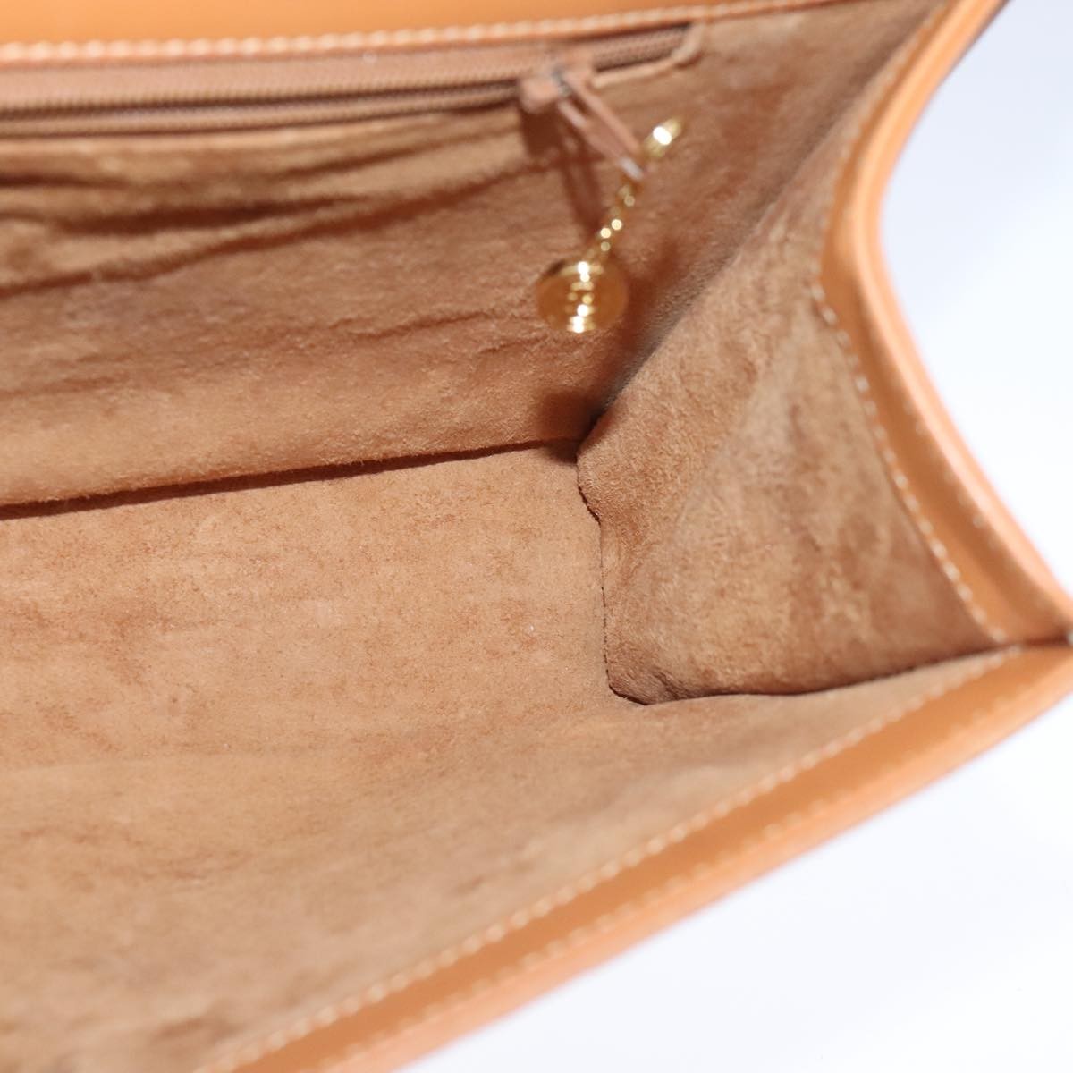 Gucci Vintage Shoulder Bag Leather, BEIGE, LEATHER, Shoulder bag