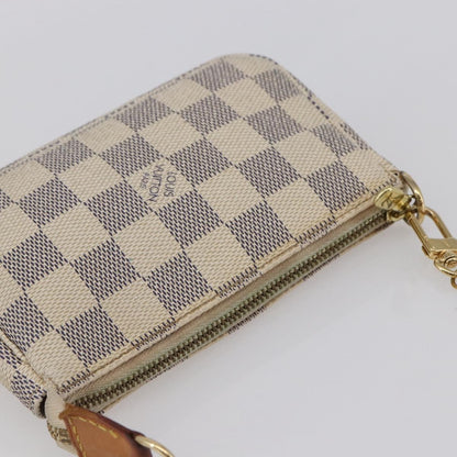 Louis Vuitton Pochette Accessoires Damier, WHITE, CANVAS, Clutche & pouche