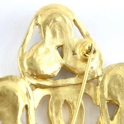 Chanel Vintage CC Brooch Metal, GOLD, GOLD_PLATED, Brooch