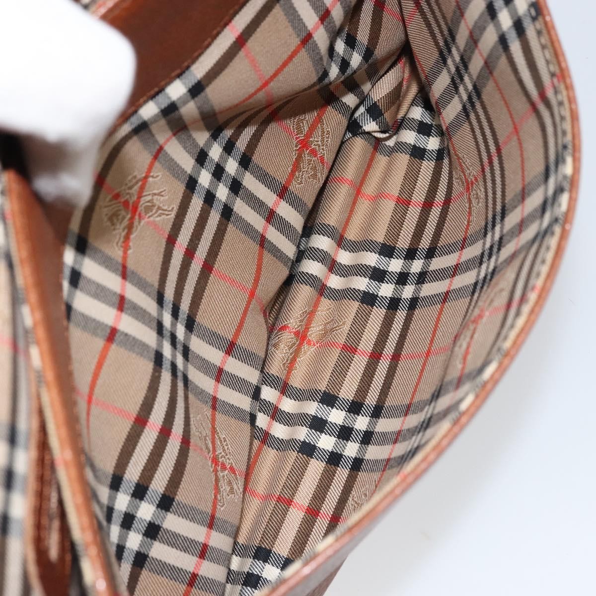 Burberry Vintage Shoulder Bag Leather, BROWN, LEATHER, Shoulder bag