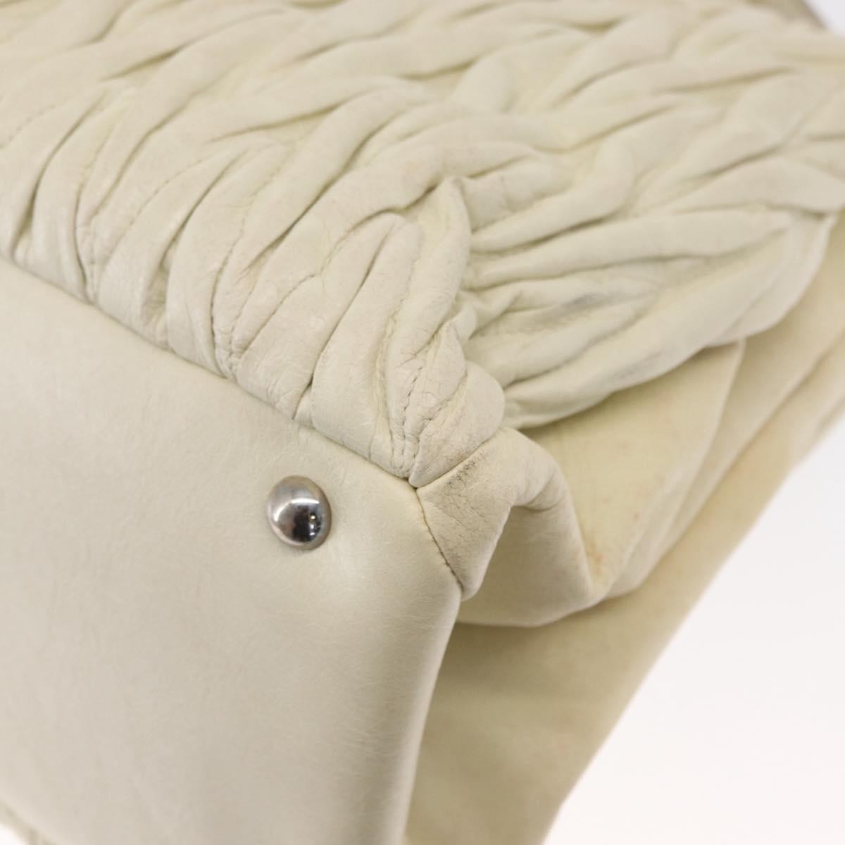Miu Miu Vintage Tote bag Leather, BEIGE, LEATHER, Tote bag