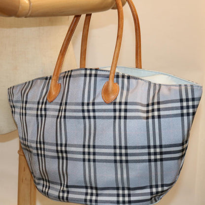 Burberry Nova Check Tote Nylon, BLUE, NYLON, Tote bag