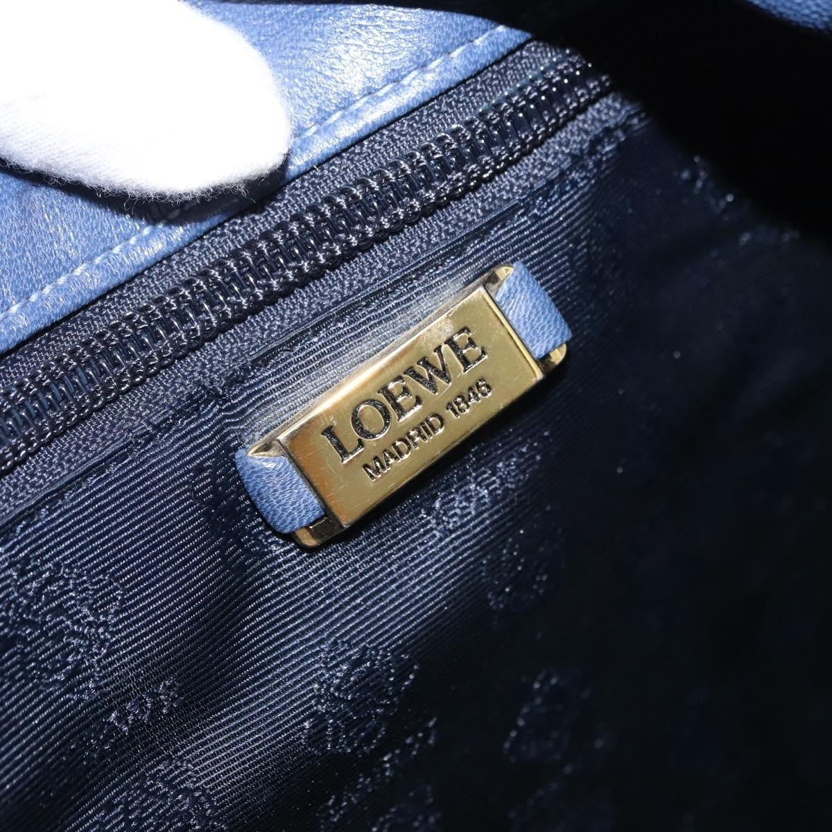 Loewe Flamenco Bag Leather, BLUE, LEATHER, Shoulder bag