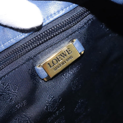 Loewe Flamenco Bag Leather, BLUE, LEATHER, Shoulder bag