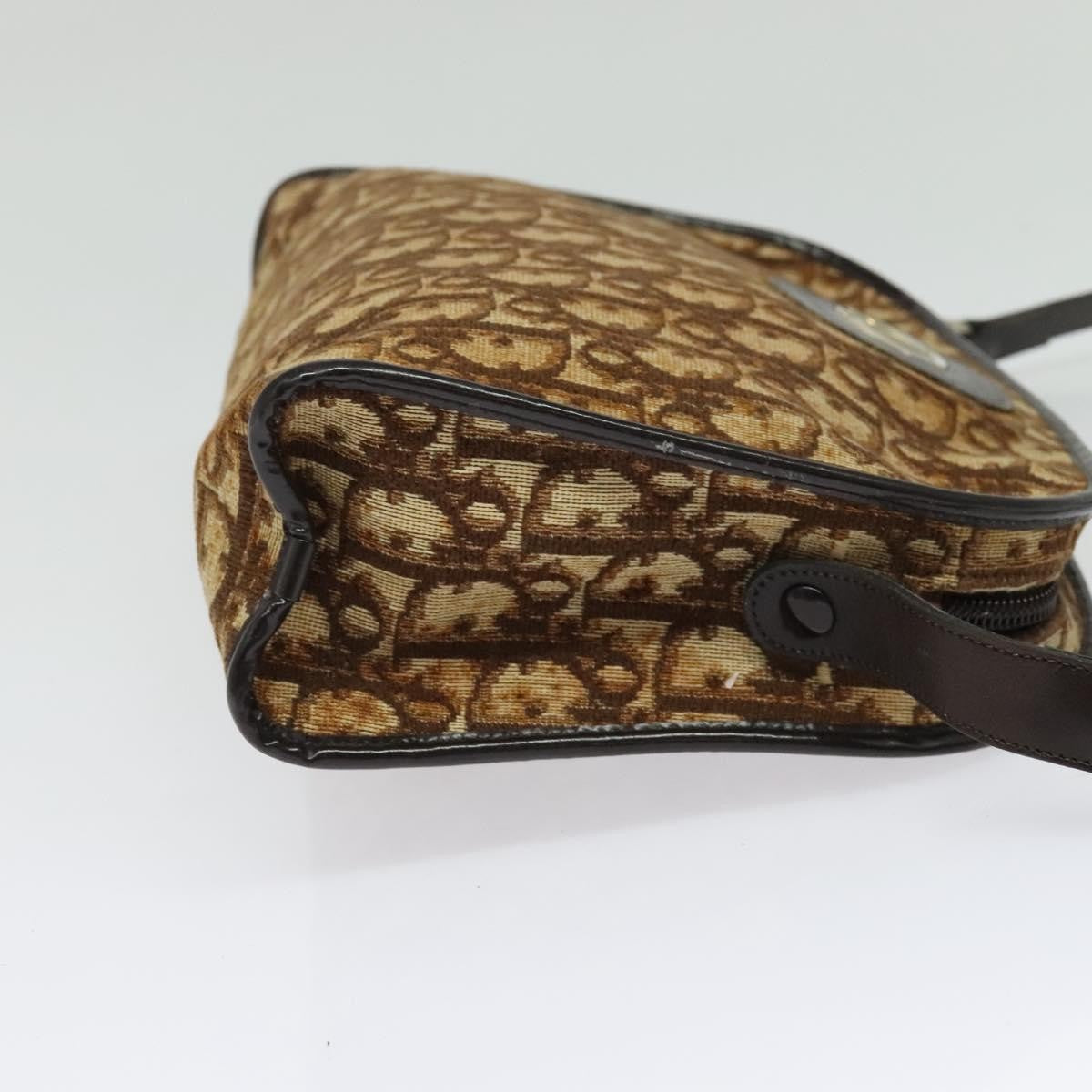 Christian Dior Vintage Trotter Shoulder Bag Canvas, BROWN, CANVAS, Shoulder bag