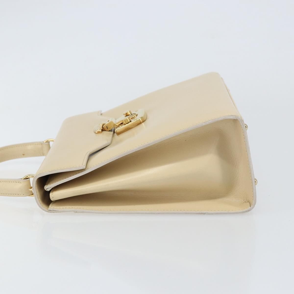 Gucci Vintage Lady Lock Top Handle Bag Leather, BEIGE, LEATHER, Handbag