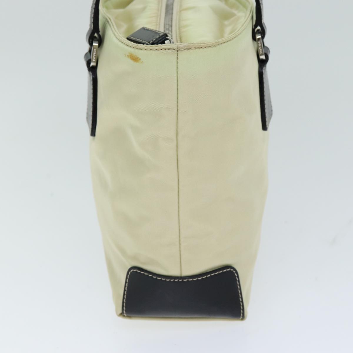 Prada Vintage Zip Handbag Tessuto, BEIGE, NYLON, Handbag