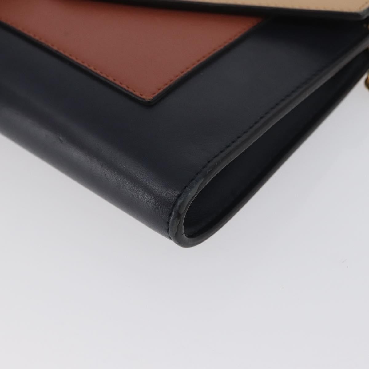 Celine Pocket Envelope Wallet on Chain Leather, MULTICOLOUR, LEATHER, Clutche & pouche